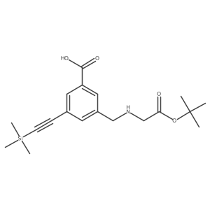 3-({[2-(Tert-butoxy)-2-oxoethyl]amino}methyl)-5-[2-(trimethylsilyl)ethynyl]benzoic acid Structure