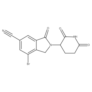 7-Bromo-2-(2,6-dioxopiperidin-3-yl)-3-oxoisoindoline-5-carbonitrile结构式