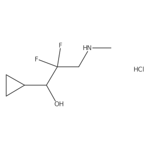 1-Cyclopropyl-2,2-difluoro-3-(methylamino)propan-1-ol hydrochloride结构式