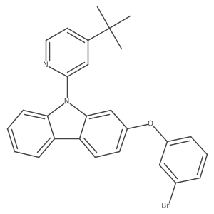 2-(3-Bromophenoxy)-9-(4-(tert-butyl)pyridin-2-yl)-9H-carbazole结构式