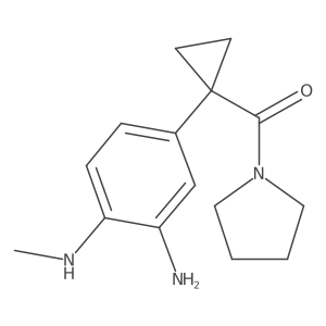 [1-[3-Amino-4-(methylamino)phenyl]cyclopropyl]-1-pyrrolidinylmethanone Structure