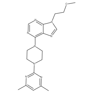 6-[4-(4,6-dimethylpyrimidin-2-yl)piperazin-1-yl]-9-(2-methoxyethyl)-9H-purine结构式