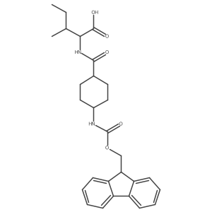 (2S)-3-methyl-2-{[(1rs,4rs)-4-({[(9H-fluoren-9-yl)methoxy]carbonyl}amino)cyclohexyl]formamido}pentanoic acid Structure
