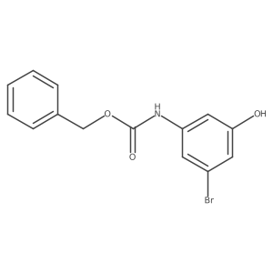 benzyl N-(3-bromo-5-hydroxyphenyl)carbamate结构式