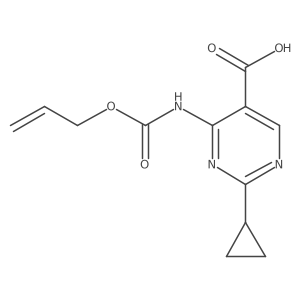 2-Cyclopropyl-4-{[(prop-2-en-1-yloxy)carbonyl]amino}pyrimidine-5-carboxylic acid Structure