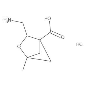 3-(Aminomethyl)-1-methyl-2-oxabicyclo[2.1.1]hexane-4-carboxylic acid hydrochloride Structure