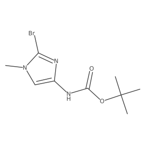 tert-Butyl (2-bromo-1-methyl-1H-imidazol-4-yl)carbamate结构式