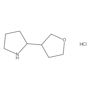 2-(Oxolan-3-yl)pyrrolidine hydrochloride结构式