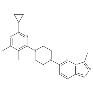 2-Cyclopropyl-4,5-dimethyl-6-(4-{3-methyl-[1,2,4]triazolo[4,3-b]pyridazin-6-yl}piperazin-1-yl)pyrimidine Structure