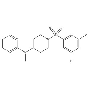 N-[1-(3,5-difluorobenzenesulfonyl)piperidin-4-yl]-N-methylpyridin-2-amine Structure