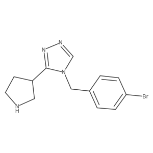 4-(4-Bromobenzyl)-3-(pyrrolidin-3-yl)-4H-1,2,4-triazole Structure