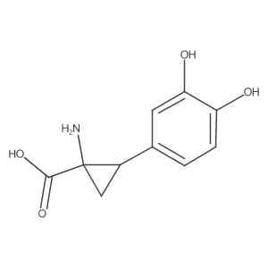 1-Amino-2-(3,4-dihydroxyphenyl)cyclopropanecarboxylic acid Structure