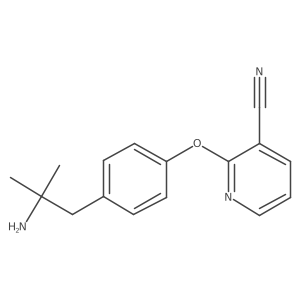2-[4-(2-Amino-2-methylpropyl)phenoxy]-3-pyridinecarbonitrile Structure