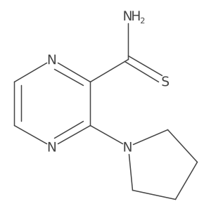 3-(1-Pyrrolidinyl)-2-pyrazinecarbothioamide结构式