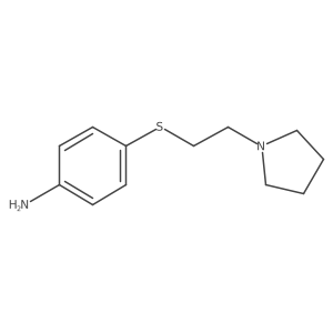4-{[2-(Pyrrolidin-1-yl)ethyl]sulfanyl}aniline结构式