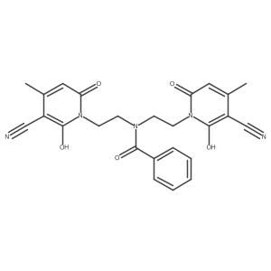 Benzamide, N,N-bis(2-(3-cyano-6-hydroxy-4-methyl-2-oxo-1(2H)-pyridinyl)ethyl)-结构式