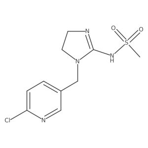 N-[1-[(6-Chloro-3-pyridinyl)methyl]-4,5-dihydro-1H-imidazol-2-yl]methanesulfonamide结构式