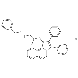 1-(2,3-diphenyl-1H-benzo[g]indol-1-yl)-3-(phenethylamino)propan-2-ol hydrochloride Structure