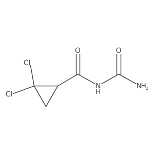 N-(Aminocarbonyl)-2,2-dichlorocyclopropanecarboxamide结构式