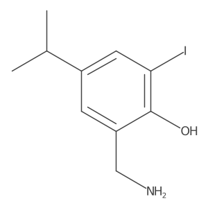 2-(Aminomethyl)-6-iodo-4-isopropylphenol结构式