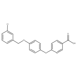6-[4-(3-Chloro-benzyloxy)-phenoxy]-nicotinic acid结构式