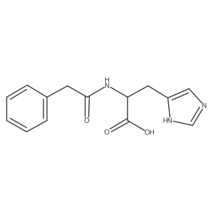 (2S)-3-(1H-imidazol-4-yl)-2-(2-phenylacetamido)propanoic acid Structure