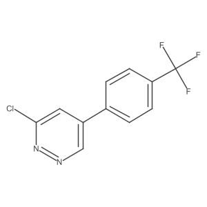 3-Chloro-5-(4-(trifluoromethyl)phenyl)pyridazine结构式