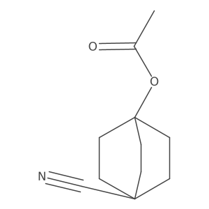 (4-Cyano-1-bicyclo[2.2.2]octanyl) acetate结构式