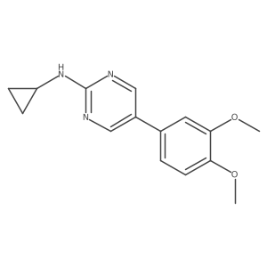 N-cyclopropyl-5-(3,4-dimethoxyphenyl)pyrimidin-2-amine结构式