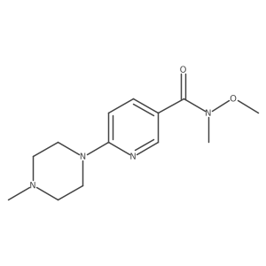 N-Methoxy-N-methyl-6-(4-methyl-1-piperazinyl)-3-pyridinecarboxamide Structure