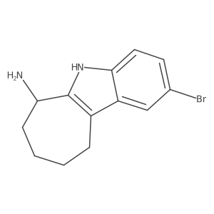 2-Bromo-5,6,7,8,9,10-hexahydrocyclohepta[b]indol-6-amine结构式