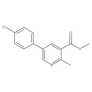 Methyl 5-(4-chlorophenyl)-2-methyl-3-pyridinecarboxylate结构式