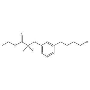 Ethyl 2-[3-(4-bromobutyl)phenoxy]-2-methylpropanoate Structure