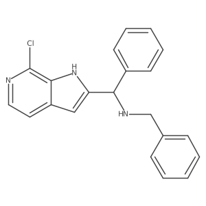 1h-Pyrrolo[2,3-c]pyridine-2-methanamine,7-chloro-a-phenyl-n-(phenylmethyl)-,dihydrochloride Structure