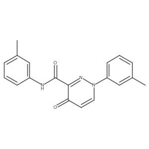 N,1-bis(3-methylphenyl)-4-oxo-1,4-dihydropyridazine-3-carboxamide结构式