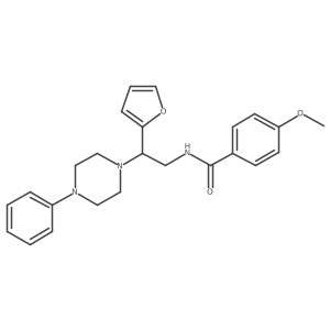 N-[2-(furan-2-yl)-2-(4-phenylpiperazin-1-yl)ethyl]-4-methoxybenzamide Structure
