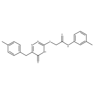 2-{[5-hydroxy-6-(4-methylbenzyl)-1,2,4-triazin-3-yl]sulfanyl}-N-(3-methylphenyl)acetamide Structure