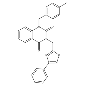 1-[(4-Fluorophenyl)methyl]-3-[(3-phenyl-1,2,4-oxadiazol-5-yl)methyl]-1,2,3,4-tetrahydroquinazoline-2,4-dione结构式