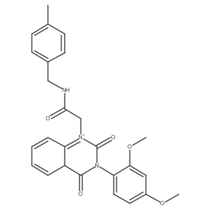 2-[3-(2,4-dimethoxyphenyl)-2,4-dioxo-1,2,3,4-tetrahydroquinazolin-1-yl]-N-[(4-methylphenyl)methyl]acetamide结构式