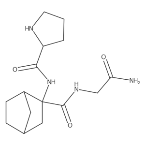Glycinamide, L-prolyl-2-aminobicyclo[2.2.1]heptane-2-carbonyl- Structure