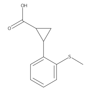 2-[2-(Methylsulfanyl)phenyl]cyclopropane-1-carboxylic acid Structure