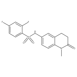 2,4-difluoro-N-(1-methyl-2-oxo-1,2,3,4-tetrahydroquinolin-6-yl)benzenesulfonamide结构式