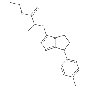 ethyl 2-((7-(4-fluorophenyl)-6,7-dihydro-5H-imidazo[2,1-c][1,2,4]triazol-3-yl)thio)propanoate Structure