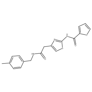 N-(4-(2-((4-methylbenzyl)amino)-2-oxoethyl)thiazol-2-yl)furan-2-carboxamide Structure