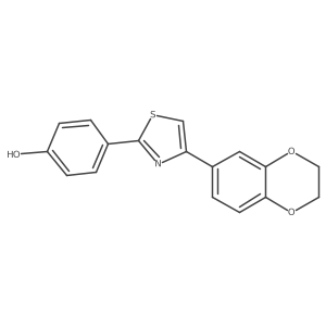 4-(4-(2,3-Dihydrobenzo[b][1,4]dioxin-7-yl)thiazol-2-yl)phenol Structure