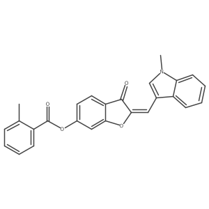 2-[(1-Methylindol-3-yl)methylene]-3-oxobenzo[3,4-b]furan-6-yl 2-methylbenzoate结构式