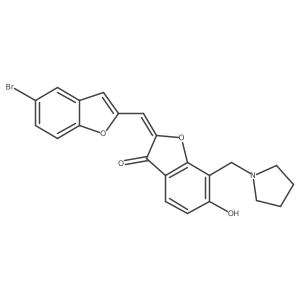 (Z)-2-((5-bromobenzofuran-2-yl)methylene)-6-hydroxy-7-(pyrrolidin-1-ylmethyl)benzofuran-3(2H)-one Structure