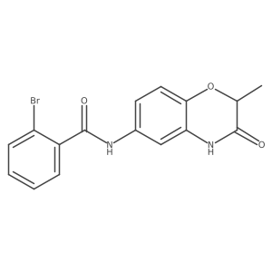 2-bromo-N-(2-methyl-3-oxo-3,4-dihydro-2H-1,4-benzoxazin-6-yl)benzamide结构式