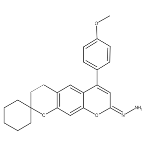 6'-(4-Methoxyphenyl)-3',4'-dihydro-8'H-spiro[cyclohexane-1,2'-pyrano[3,2-g]chromen]-8'-one hydrazone Structure