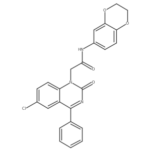2-(6-chloro-2-oxo-4-phenylquinazolin-1(2H)-yl)-N-(2,3-dihydrobenzo[b][1,4]dioxin-6-yl)acetamide Structure